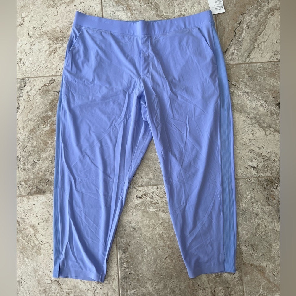 NWT Athleta Brooklyn Mid-Rise Ankle Crop Pants in Periwinkle Light Blue, sz 22